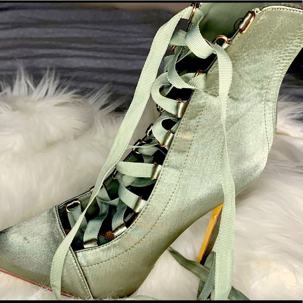 Sexy lace up boots — Green